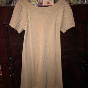 Dress brand new glittery gold